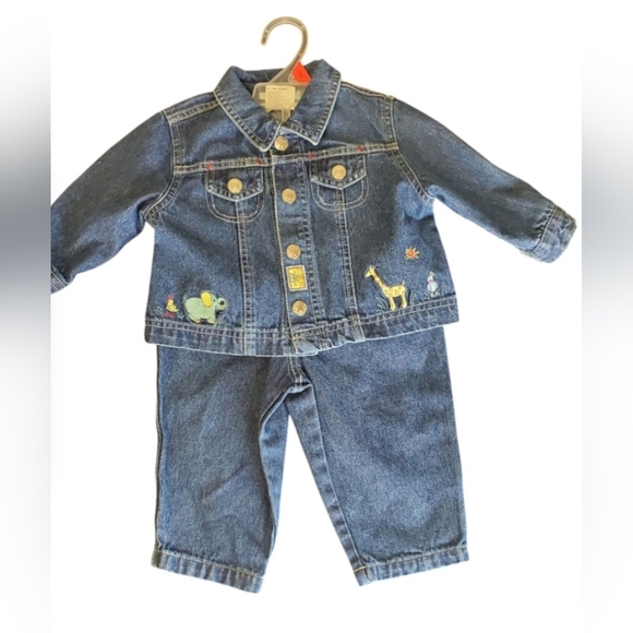Vitamins Baby Blue Jean Jacket Classic Denim Style Size 6/9 - Picture 1 of 5